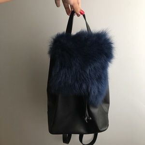Shearling backpack
